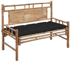vidaXL Παγκάκι Κήπου 120 εκ. από Μπαμπού με Μαξιλάρι