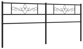 vidaXL Κεφαλάρι Μαύρο 193 εκ. Μεταλλικό