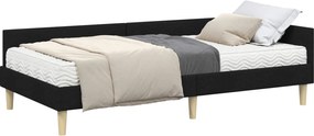 vidaXL Κρεβάτι γωνίας με στρώμα με στρώμα 2 pcs Πράσινο ύφασμα