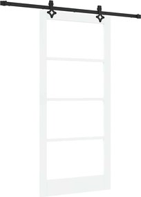 vidaXL Συρόμενη Πόρτα ORKDAL Λευκό και Μαύρο 93 x 202 cm
