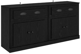 vidaXL Παραδοσιακά Πλευρικά Έπιπλα με συρτάρι 2 pcs Μαύρη Οξυά