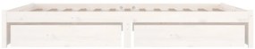 vidaXL Πλαίσιο Κρεβατιού Συρτάρια Λευκό 180 x 200 εκ Super King Size