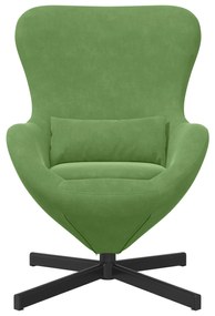 vidaXL Πολυθρόνα Αυγού Light Green Velvet