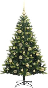 vidaXL Τεχνητό Χριστουγεννιάτικο Δέντρο με Συρταρωτές Βαθμίδες 150 LED