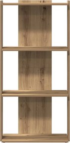 vidaXL Βιβλιοθήκη 3 επιπέδων Δρυς τεχνίτης 60x30x120 cm