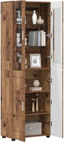 vidaXL Highboard FLORIN 60 x 35 x 182 εκ. Παλιό ξύλο