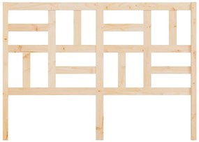 vidaXL Κεφαλάρι Κρεβατιού 126x4x104 εκ. από Μασίφ Ξύλο Πεύκου