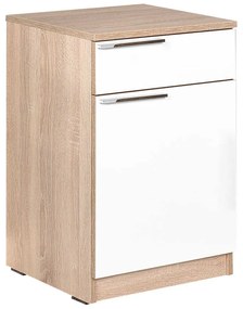 Κομοδίνο σε σονόμα &amp; λευκό χρώμα 40x38x63 100-02581
