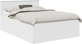 vidaXL Σκελετός Κρεβατιού Λευκό 140 x 200 cm Επεξεργασμένο Ξύλο