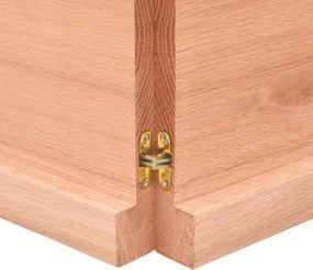 vidaXL Επιφ Τραπεζιού Αν Καφέ 120x40x(2-4)εκ. Επεξ. Μασίφ Ξύλο Δρυός