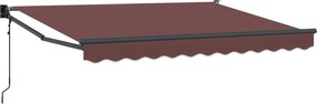 vidaXL Ηλεκτρικό Αναδιπλούμενο Σκίαστρο Καφέ 2,5 x 2 m