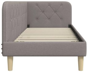 vidaXL Κρεβάτι Γωνίας Taupe 80 x 200 cm ύφασμα
