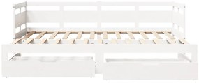 vidaXL Καναπές Κρεβάτι Συρόμενος Χωρίς Στρώμα 90x190 εκ. &amp; Συρτάρια