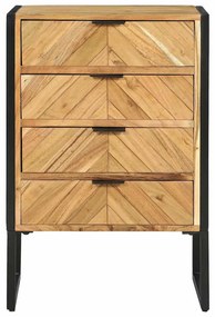 vidaXL Πλαϊνό Γραφείο Καφέ 50 x 35 x 75 εκ Μασίφ ξύλο ακακίας