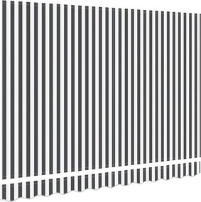 vidaXL Ύφασμα αντικατάστασης τέντας Γκρι και Λευκό 2,5 x 2 m