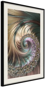 Αφίσα - Iridescent Spiral - 30x45 - Μαύρο - Με πασπαρτού