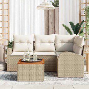 vidaXL Σετ Καναπέ Κήπου 5 pcs Beige, λευκό