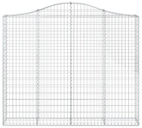 vidaXL Συρματοκιβώτια Τοξωτά 13 τεμ. 200x30x160/180 εκ. Γαλβαν. Ατσάλι