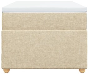 Κρεβάτι Boxspring με Στρώμα Κρεμ 90x190 εκ.Υφασμάτινο - Κρεμ