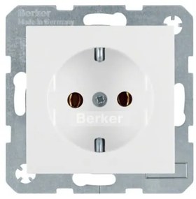 Πρίζα Σούκο Λευκό Ματ Berker 41431909 Hager-41431909-Λευκό 41431909
