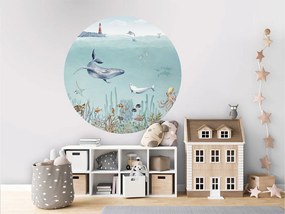 Secret Sealife Ταπετσαρια Τοιχου Μπλε Στρογγυλη 80cm