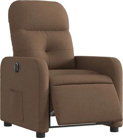 vidaXL Πολυθρόνα Ανακλινόμενη Ηλεκτρική Καφέ Υφασμάτινη