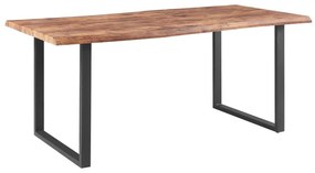 Lizard 3D Paper Τραπέζι 180X90Cm Μέταλλο Μαύρο / Dark Acacia . Διάσταση: 180x90x77cm