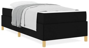 vidaXL Σκελετός Κρεβατιού με στρώμα Μαύρο 80 x 200 cm ύφασμα