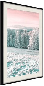 Αφίσα - Frosty Landscape - 40x60 - Μαύρο - Με πασπαρτού