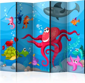 Διαχωριστικό με 5 τμήματα - Octopus and shark II [Room Dividers]