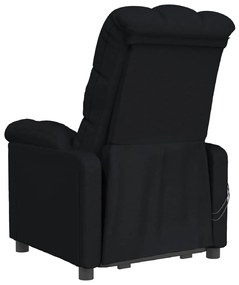 vidaXL Πολυθρόνα Μασάζ με Ανύψωση Μαύρη Υφασμάτινη