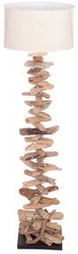 Διακοσμητικό Φωτιστικό Δαπέδου ALTAR C4430 Driftwood Φυσικό - PVC Λευκό Φ45x155Υ εκ. 45x45x155 εκ.