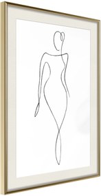 Αφίσα - Impeccable Figure - 20x30 - Χρυσό - Με πασπαρτού