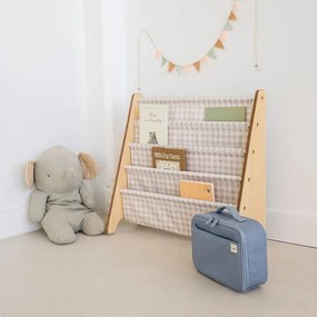 3Sprouts Βιβλιοθήκη από ανακυκλωμένο ύφασμα,Gingham Beige