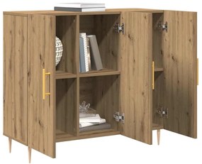 vidaXL Πλαϊνό γραφείο artisan δρυς 90 x 34 x 80 εκ. Επεξεργασμένο ξύλο