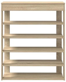 vidaXL Ράφι παπουτσιών  Sonoma Oak 80x30x98 cm Κατασκευασμένο ξύλο