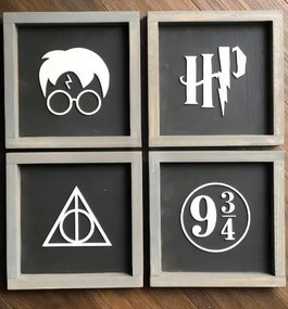 Intra απο ξύλο plywood 3mm-4mm πάχος - Τέχνη τοίχου Χάρι Πότερ Δίασταση 30x30 cm Intraeaxys-p7ymvqz7