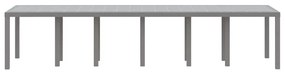 vidaXL Τραπέζι Κήπου Ανοιχτό γκρι 350 x 100 x 73 εκ. συνθετικό ρατάν