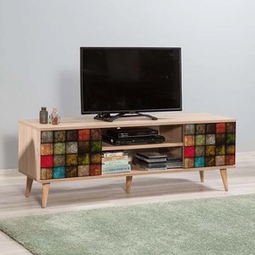 Megapap Έπιπλο Τηλεόρασης Soho Από Μελαμίνη Sonoma 140x40x50 Εκ.