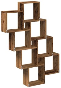 Ράφι κύβος τοίχου Παλιό ξύλο 90x15x119,5 cm Κατασκευασμένο ξύλο - Καφέ