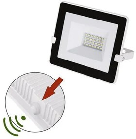 Προβολέας LED SMD 20W Φωτοκύτταρο Δέσμη 120° IP65 15x12 Lumen-3-0302011-Μαύρο 3-0302011