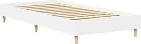 vidaXL Πλαίσιο κρεβατιού χωρίς στρώμα Λευκό 75x190 cm