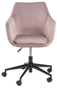 Καρέκλα γραφείου Oakland 322, Dusty pink, 91x58x58cm, 9 kg, Με ρόδες, Με μπράτσα, Μηχανισμός καρέκλας: Economic | Epipla1.gr