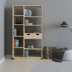 Βιβλιοθήκη με συρτάρια Dakin pakoworld σε oak απόχρωση 80x25x190εκ (1 τεμάχια)