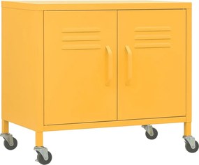 vidaXL Ντουλάπι Αποθήκευσης Μουσταρδί 60 x 35 x 56 εκ. από Ατσάλι