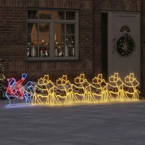 vidaXL LED Χριστουγεννιάτικη Διακόσμηση Πολύχρωμο 69 x 79 εκ PVC