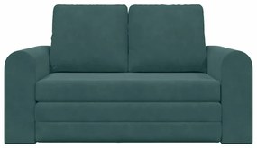 vidaXL Κρεβάτι καναπές Σκούρο πράσινο 148 x 71 x 83 εκ. Βελούδο