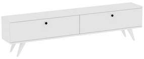 120-000388 Έπιπλο τηλεόρασης Floxie pakoworld μελαμίνης λευκό 160x25x35εκ 100% MELAMINE COATED PARTICLE BOARD - 18mm thickness WHITE, 1 Τεμάχιο