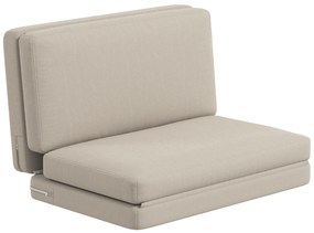 HOMCOM Αναδιπλούμενος πολυθρόνας 2-σε-1, στρώμα επισκέπτη, χωριζόμενος, πλάτους 120 cm, Μπεζ