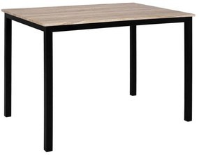 Τραπέζι Τραπεζαρίας Sonama HM8332 Με Μαύρα Πόδια Mdf,Μέταλλο